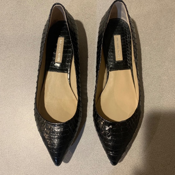 Michael Kors Black Snakeprint Leather Loafers sz 38.5 - Picture 1 of 6